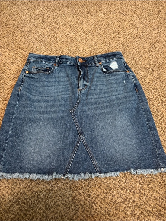 LOFT Dresses & Skirts - Loft Mini Distressed Denim Skirt 4